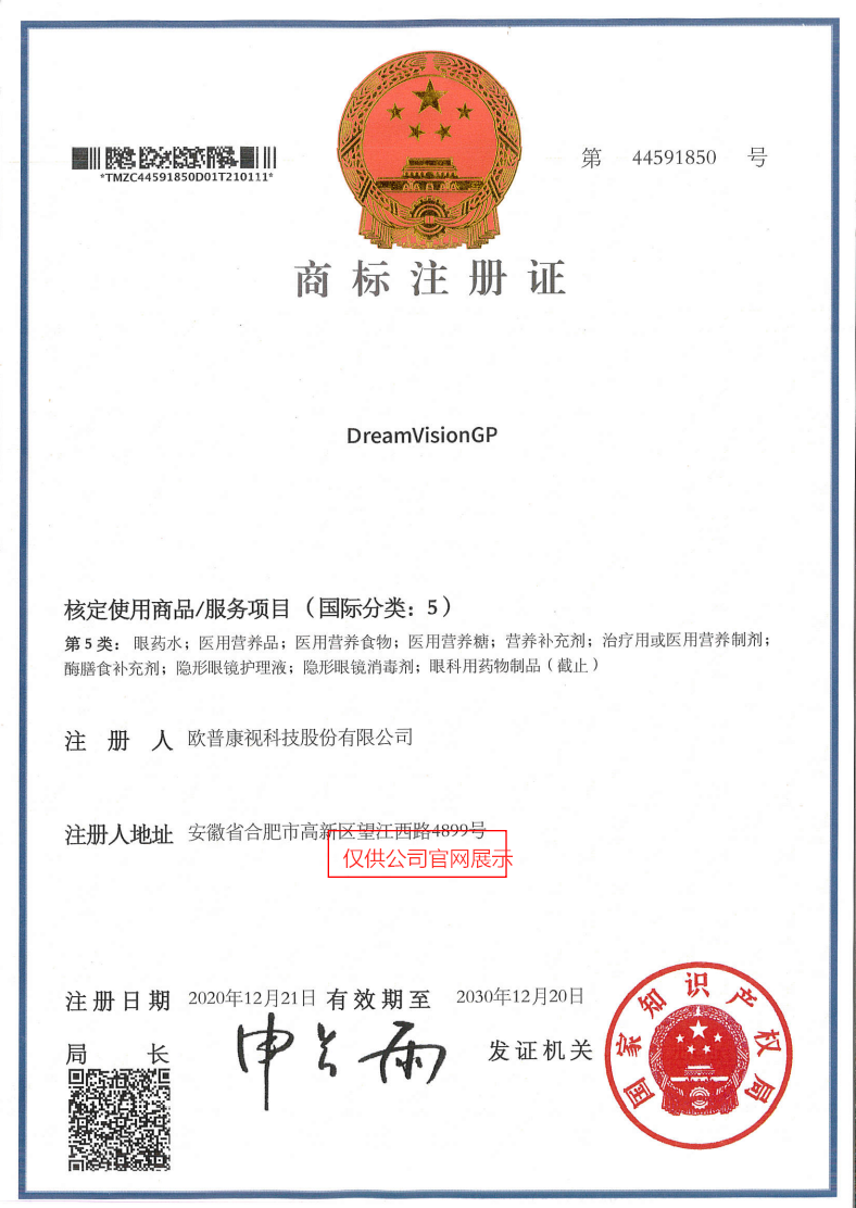 DreamVisionGP商標(biāo)注冊